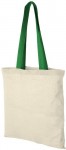 Obrázek Bavlněná nákupní taška s tmavě zelenými držadly