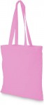 Obrázek Růžová bavlněná nákupní taška s dlouhými uchy, 140g/m2