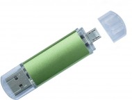 Obrázek Hliníkový OTG flash disk 32GB s mikro USB, zelený