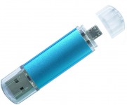 Obrázek Hliníkový OTG flash disk 32GB s mikro USB, modrý