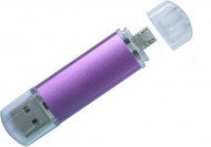 Obrázek Hliníkový OTG flash disk 32GB s mikro USB, fialový