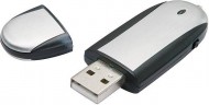 Obrázek Memory stříbrno-černý USB flash disk, krytka  4GB