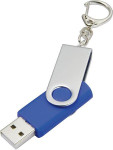 Obrázek Twister stříbrno-modrý USB flash disk,přívěsek 8GB