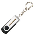 Obrázek Twister stříbrno-černý USB flash disk,přívěsek, 8GB