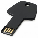 Obrázek Černý hliníkový USB flash disk 16GB, tvar klíče