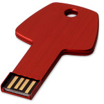 Obrázek Červený hliníkový USB flash disk 64GB, tvar klíče