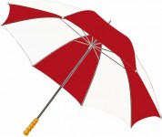 Obrázek Velký golf.deštník,tvarovaná rukojeť, bílo/červený