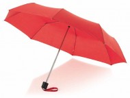Obrázek Červený třídílný skládací deštník mechan.