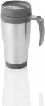 Obrázek Stříbrný nerez termohrnek s šedým víčkem, 380ml