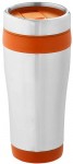 Obrázek Oranžovo-stříbrný dvouplášťový termohrnek 400 ml