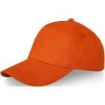 Obrázek Oranžová 5panelová čepice s kovovou přezkou