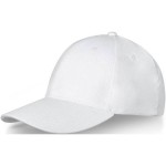 Obrázek 6panelová čepice s kovovou přezkou, bílá