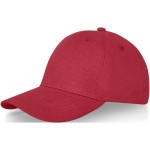 Obrázek 6panelová čepice s kovovou přezkou, červená
