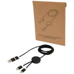 Obrázek Černý rychlonabíjecí 27W kabel 5v1, 150 cm, hliník