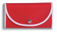 Obrázek Červená skládací nákupní taška Foldy s bílým lemem