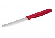 Obrázek Červený nůž na zeleninu s kulatou vlnkovou čepelí