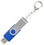 Obrázek Twister stříbr.-stř. modrý USB flash disk,přívěsek,4GB