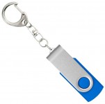 Obrázek Twister stříbr.-sv. modrý USB flash disk,přívěsek,4GB