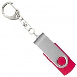 Obrázek Twister stříbr.-růžový USB flash disk,přívěsek,1GB