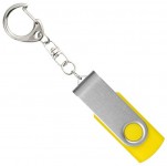 Obrázek Twister stříbr.-žlutý USB flash disk,přívěsek,1GB
