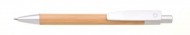 Obrázek Bambusové kuličkové pero se stříbr. plast. doplňky