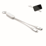 Obrázek Přívěsek na klíče/stojan a nabíj. kabel 60W, bílý