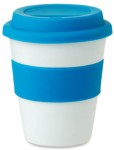Obrázek Plastový pohár s modrým víčkem a úchopem