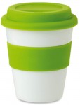 Obrázek Plastový pohár se zeleným víčkem a úchopem
