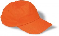 Obrázek Oranžová pětipanelová bavlněná baseballová čepice