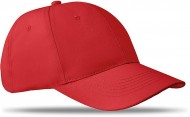 Obrázek Šestipanelová baseballová čepice, červená