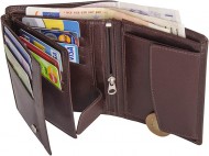 Obrázek Pánská hnědá kožená peněženka - na výšku
