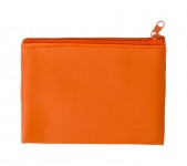 Obrázek Oranžová PU peněženka se zipem a kroužkem na klíče