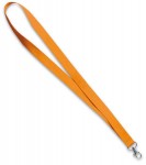 Obrázek Oranžová šňůrka na krk 20x450 s karabinou