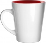 Obrázek Bílý keramický hrnek 300 ml s červeným vnitřkem