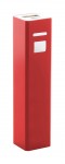 Obrázek Červená hliníková USB power banka 2200 mAh