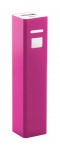 Obrázek Růžová hliníková USB power banka 2200 mAh