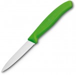 Obrázek Zelený nůž na zeleninu VICTORINOX,vlnkové ostří 8cm