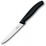Obrázek Černý steakový nůž VICTORINOX 11cm, vlnkové ostří