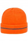 Obrázek Oranžová zimní čepice s reflexním pruhem