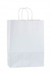Obrázek Papírová taška 26x12x34 cm,krouc. šňůra, bílá-kraft