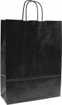 Obrázek Papírová taška černá 18x8x25 cm, kroucená šňůra
