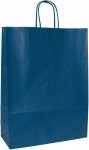 Obrázek Papírová taška modrá 23x10x32 cm, kroucená šňůra