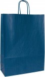 Obrázek Papírová taška modrá 32x13x42,5 cm, kroucená šňůra