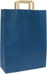 Obrázek Papírová taška 23x10x32 cm, ploché držadlo,modrá