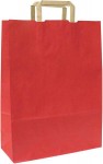Obrázek Papírová taška 32x13x42,5cm,ploché držadlo,červená