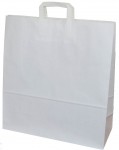Obrázek Papírová taška 45x17x48 cm, ploché drž., bílá-kraft