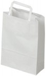 Obrázek Papírová taška 18x8x25 cm, ploché držadlo, bílá