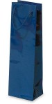 Obrázek Papírová taška 12x9x40 cm, textil.šňůra,modrý lesk