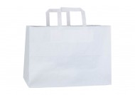 Obrázek Papír.taška-menu box-35x23x25 cm,pl.držadlo,bílá,110g