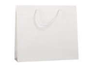 Obrázek Papírová taška 38x13x31 cm textil.šňůrky, bílý lak